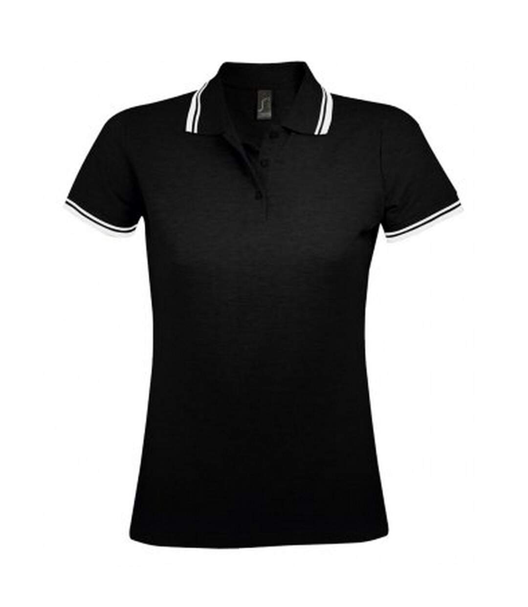 SOLS - Polo manches courtes PASADENA - Femme (Noir/blanc) - UTPC2432