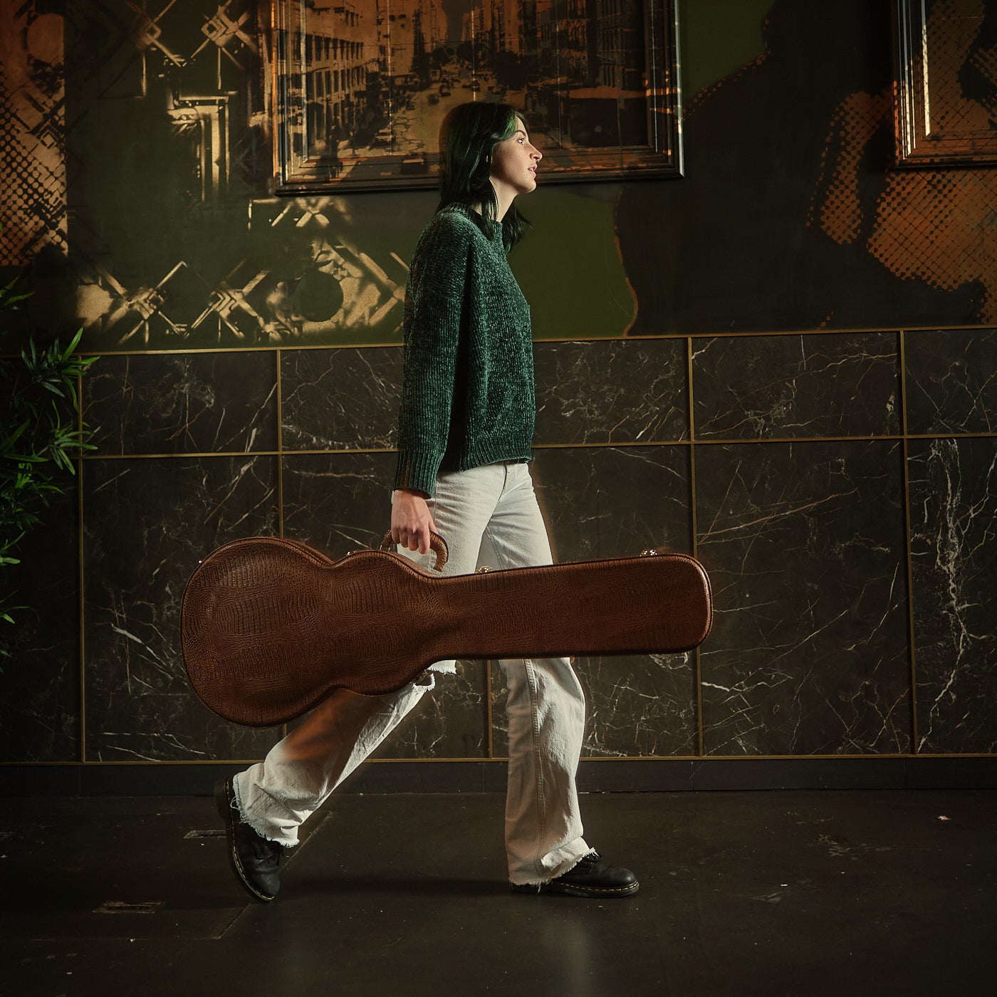 Fazley Protecc PSCB houten koffer voor singlecut elektrische gitaar Crocodile