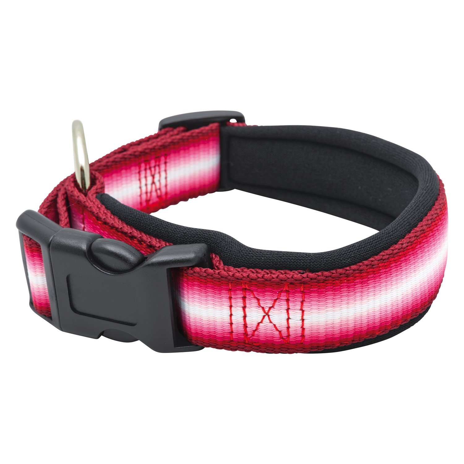Loesdau Hundehalsband Stripe  - berry