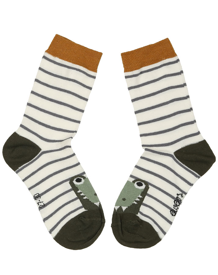 Socken KROKODIL 4er-Pack in grün