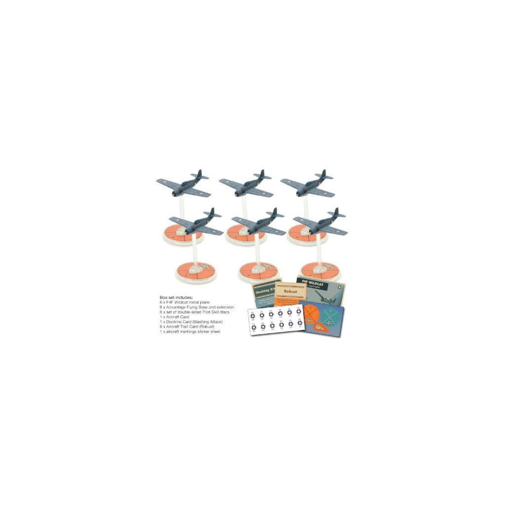 Blood Red Skies: US F4F Wildcat - Squadron, 6 planes