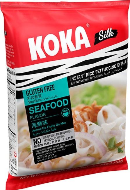 Koka Instant Rijst Noedels Zeevruchten Smaak (Glutenvrij zonder MSG) 70g