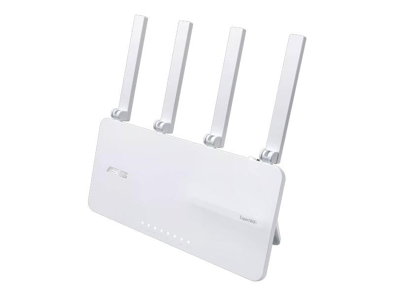 ASUS Dual-Band WiFi Router ExpertWiFi EBR63 AX3000 Dual-Band WiFi 6 (802.11ax) All-in-One Access Point mit Router, Switch und Sicherheits-Gateway, unterstützt bis zu 5 SSIDs, VLAN, SDN, benutzerdefiniertes Gästeportal, Site-to-Site VPN, Netzwerksiche