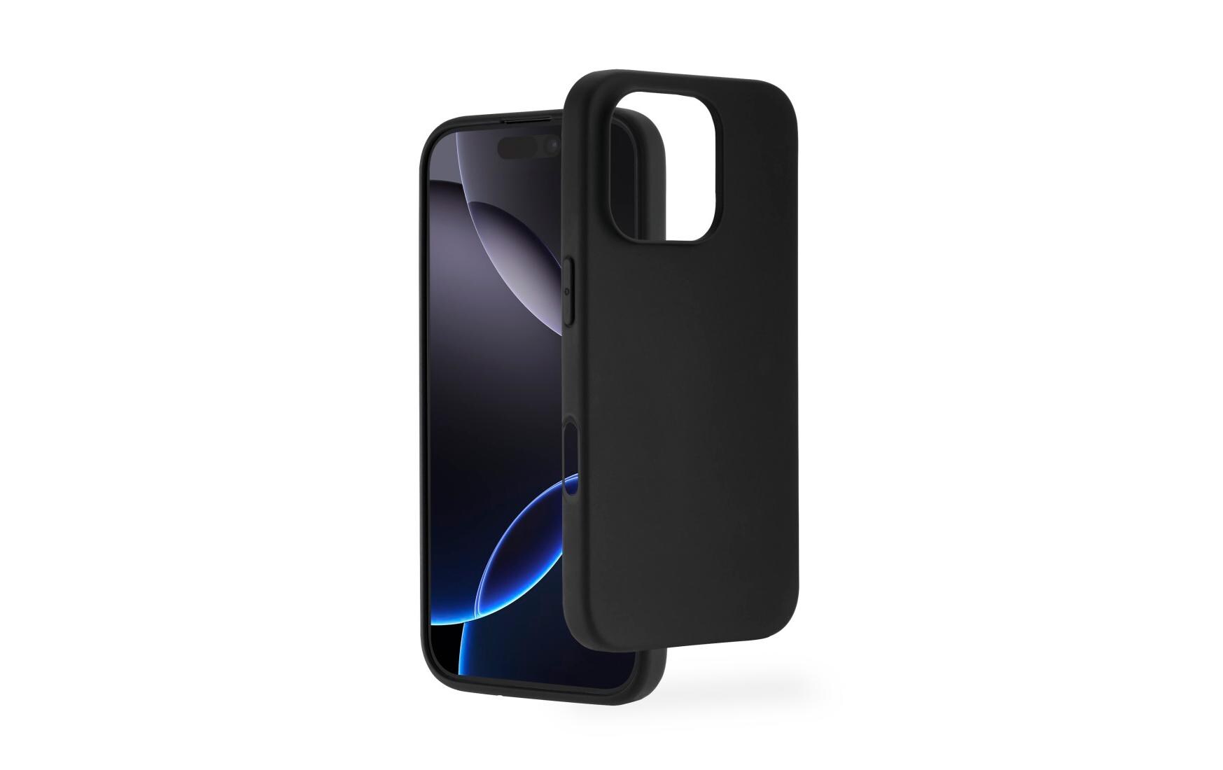 Back Cover Fantastic Feel Schwarz für iPhone 16 ProHama Fantastic Feel Handy-Schutzhülle 16 cm (6.3