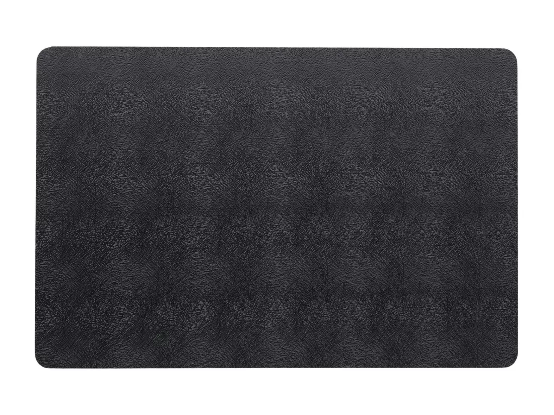 Set de Table Décoratif Bowena en PVC Noir Moyen 45 x 30