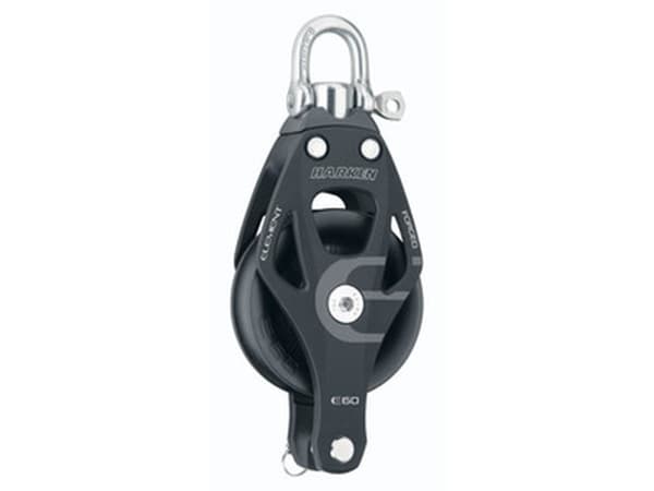 Harken Element blok 60 mm enkelt m. svirvel og Hsv