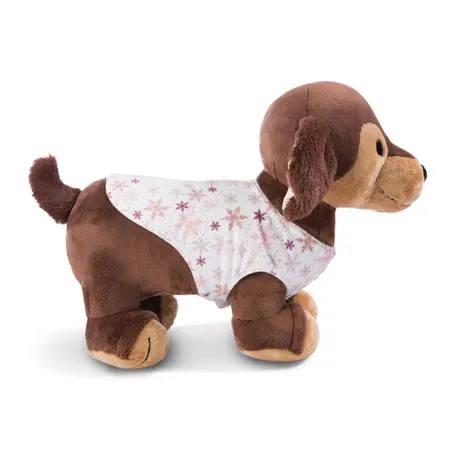 NICI Kuscheltier Dackel Skida mit Schneeanzug GREEN, 38 cm