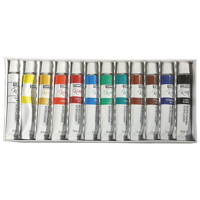 12 Acrylfarben a 12ml matt