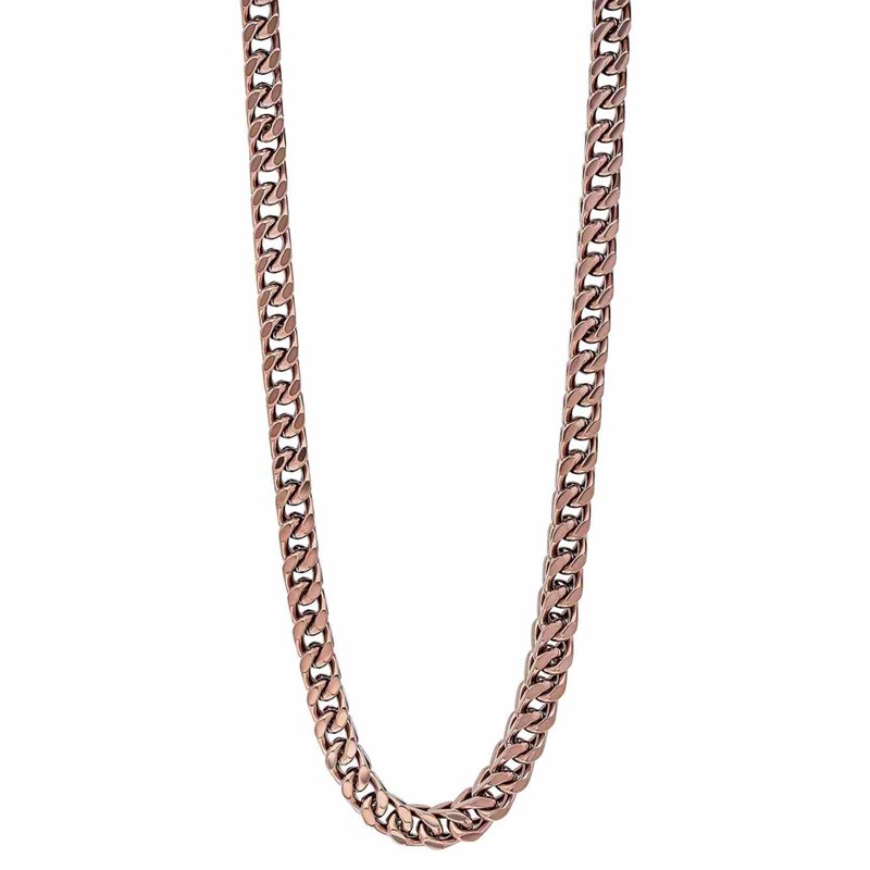 Collier plaqué café en acier inoxydable