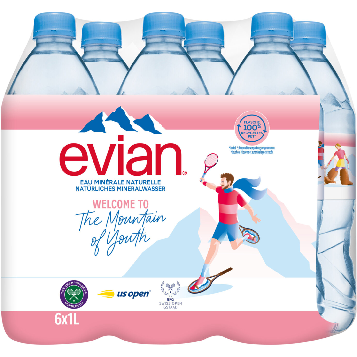 evian Mineralwasser ohne Kohlensäure 6x1l