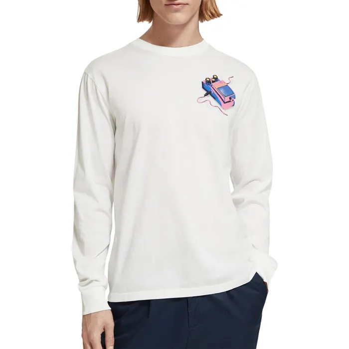 Scotch & Soda Artwork Longsleeve Shirt Heren