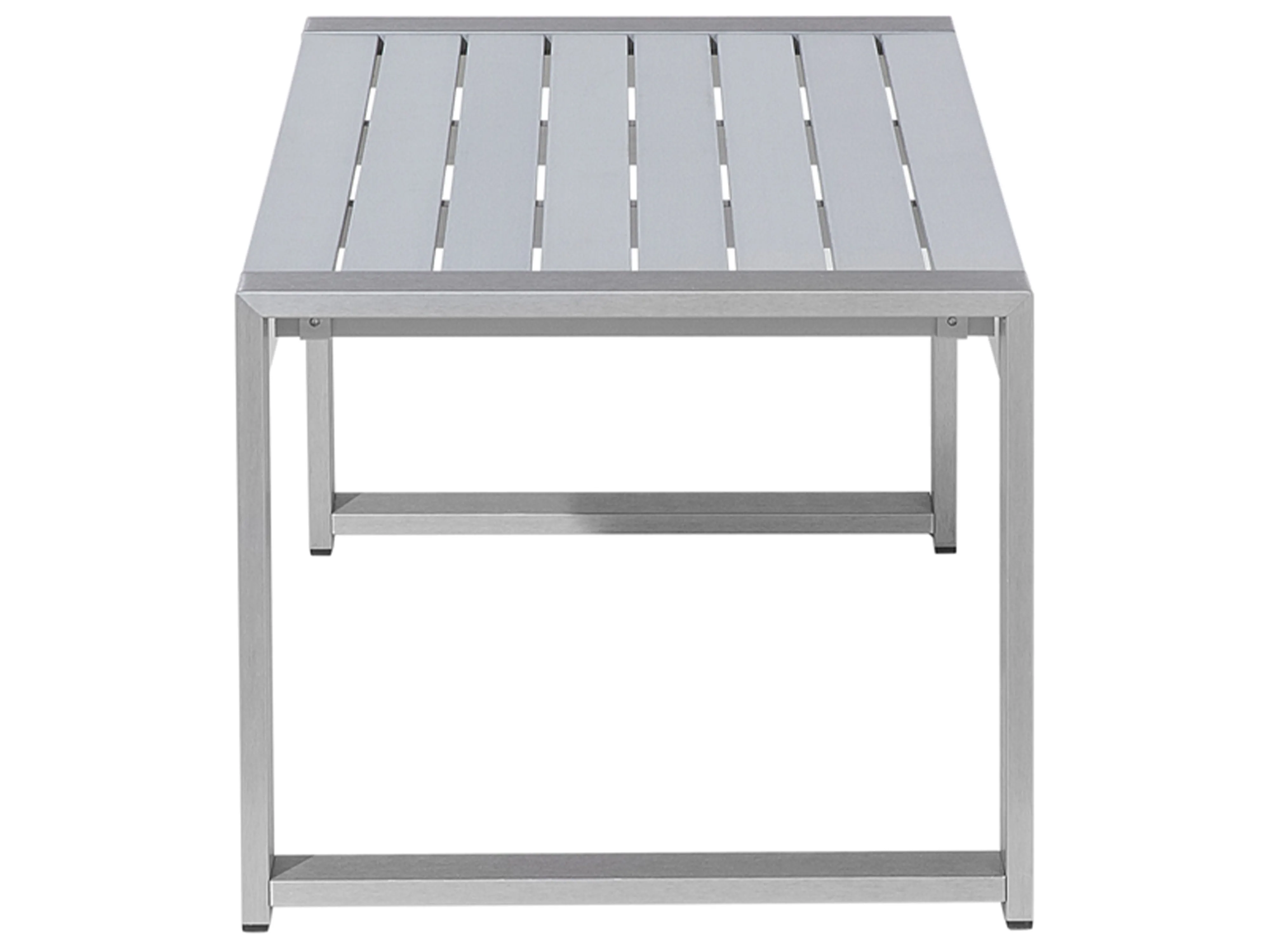 Tuin salontafel SALERNO 90 cm 50 cm Metaal Lichtgrijs