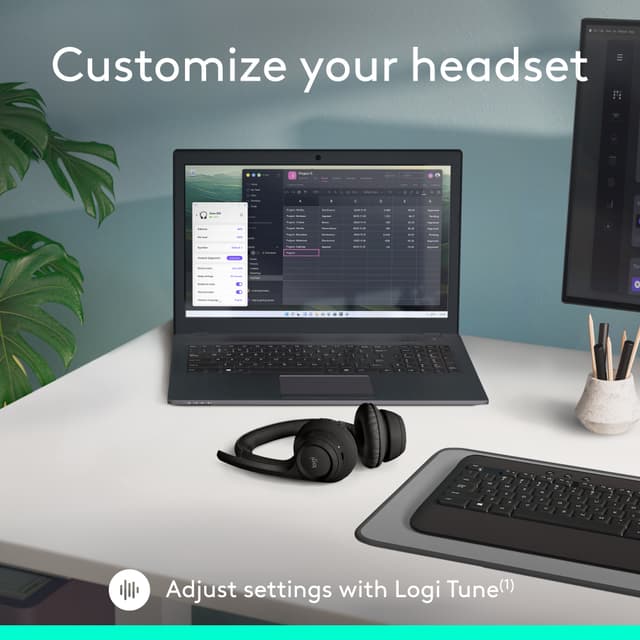 Logitech Zone 300 trådløse høretelefoner (grafit)