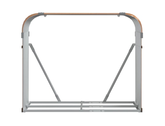 VIDAXL - Sac à outils Porte-bûches marron clair 120x45x100 cm acier galvanisé