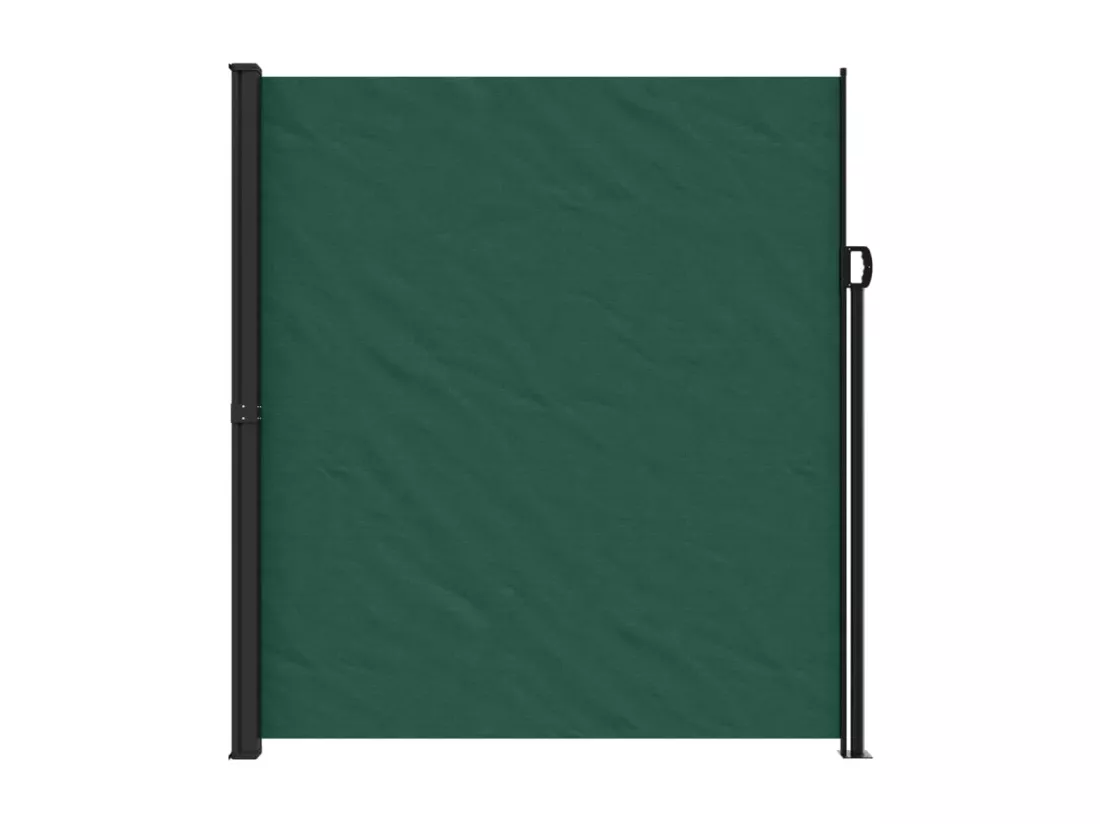 Auvent latéral rétractable vert foncé 220x600 cm
