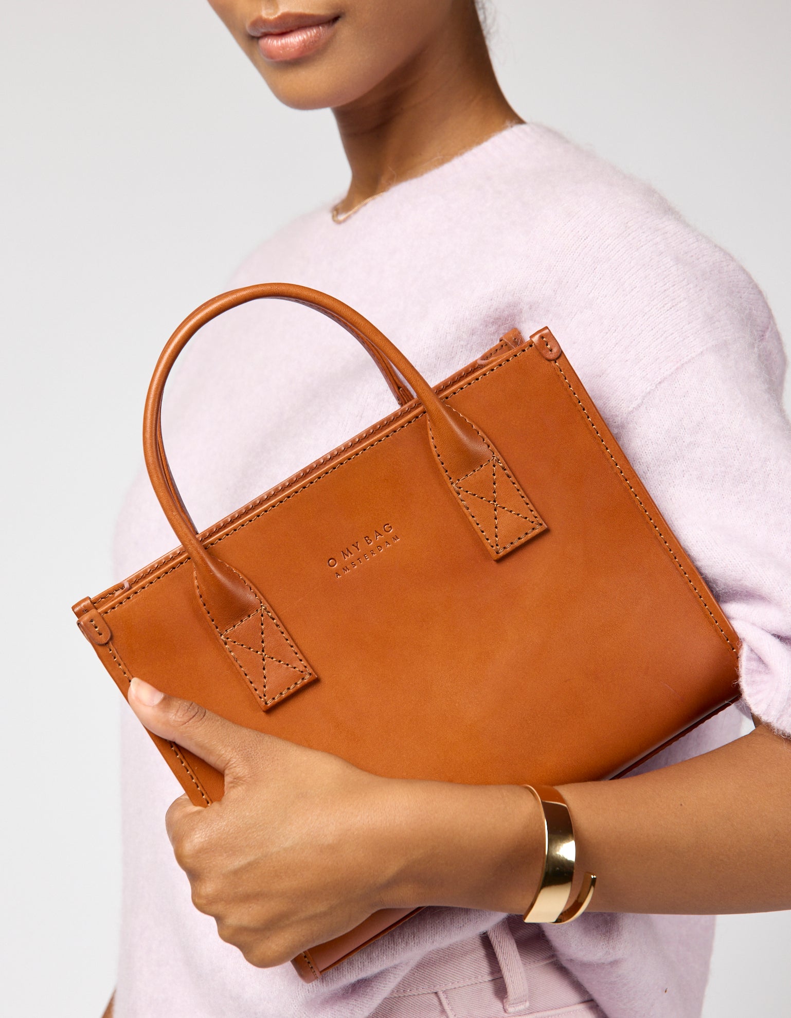 Jackie Midi   Leather Strap - Cognac Classic Leather