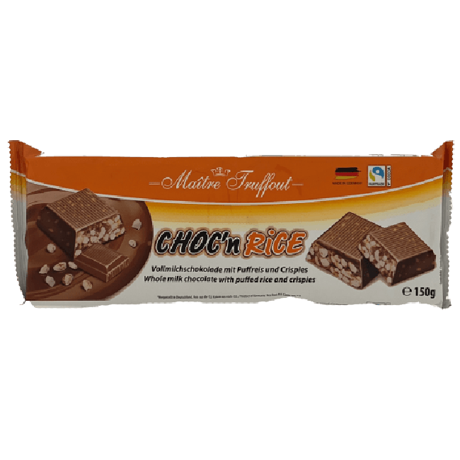 Maitre Truffout Volle Melkchocolade met gepofte Rijst 150g