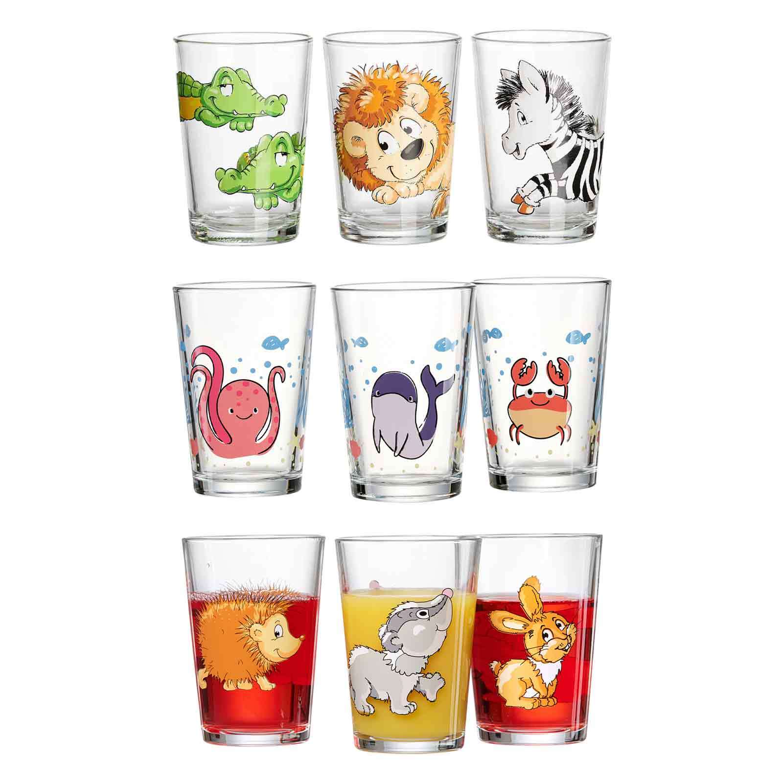 Ritzenhoff & Breker Kindergläser Tiere 205 ml 9er Set