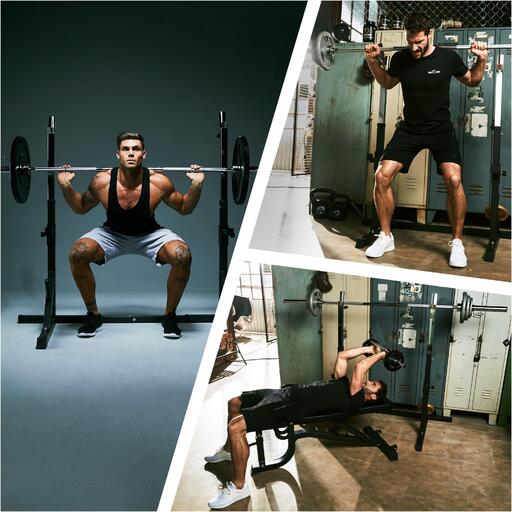Suporte ajustável para barra de agachamento Gorilla Sports