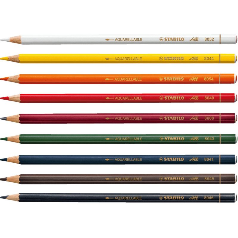 Crayon couleur stabilo all mine grasse adapte toutes surfaces aquarellable finition tete trempee coloris bleu