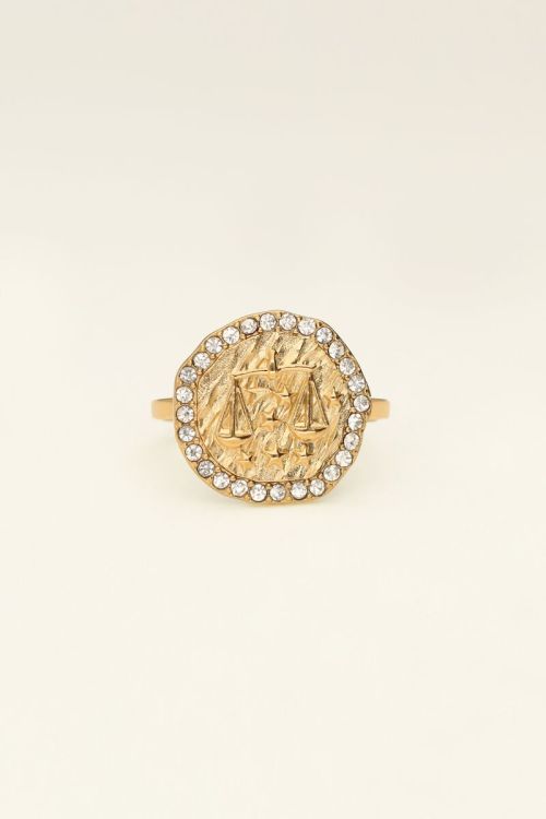 Ring Zodiac met strass