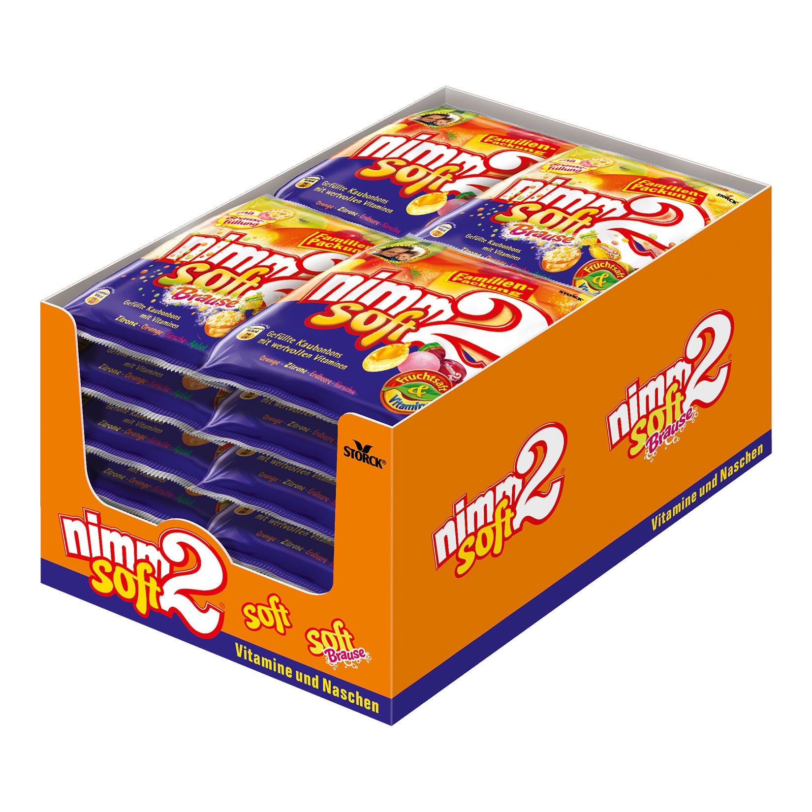 Nimm2 soft Kaubonbon 345 g, verschiedene Sorten, 18er Pack
