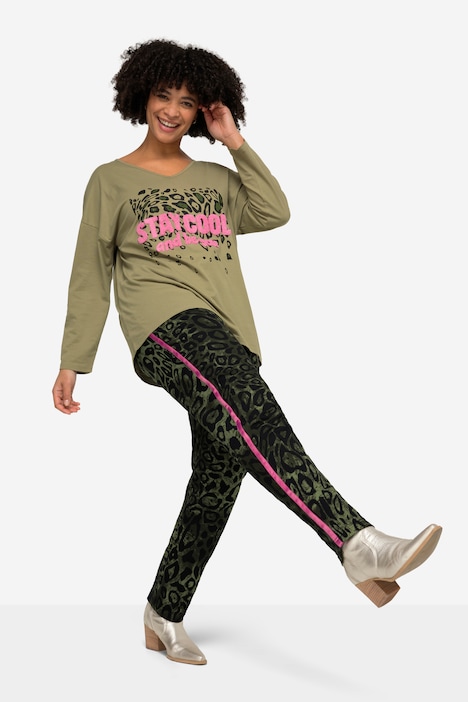 Joggpants, Straight Fit, Animalmuster, Elastikbund