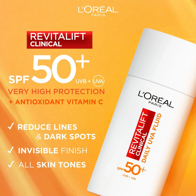 L'Oréal Paris Revitalift Clinical Daily UVA Fluid SPF 50+ - 50 ml