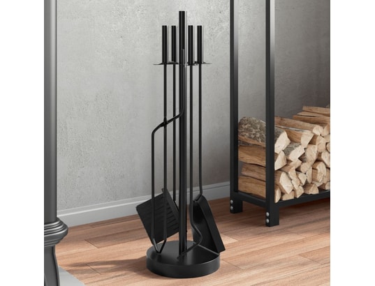 VIDAXL - Accessoires cheminée Set d’outils de cheminée 5 pcs 18x66 cm acier