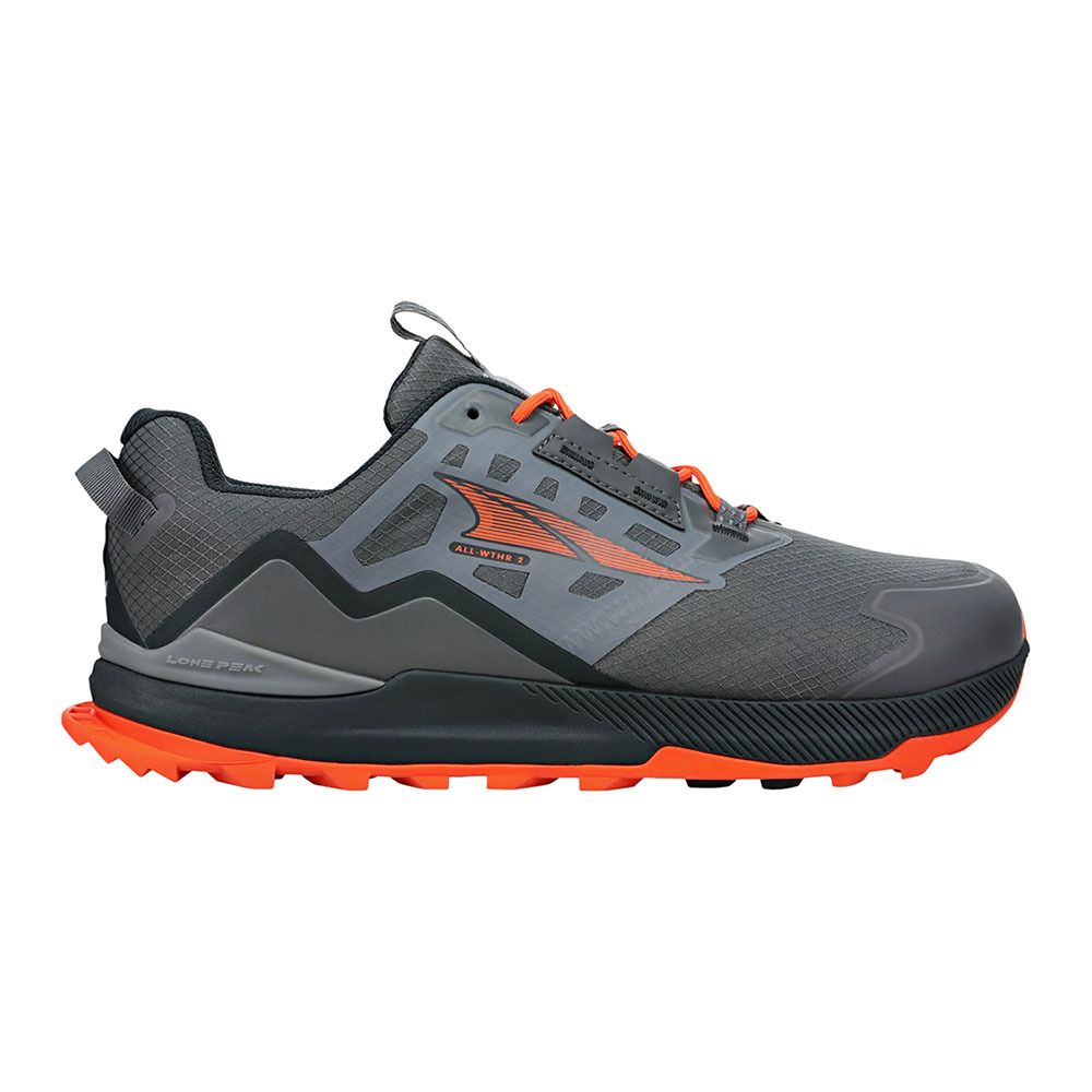 Altra LONE PEAK ALL-WTHR LOW 2 - Chaussures randonné Homme gray/orange