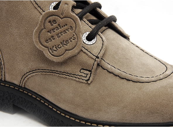 Kickers boots bottine plates femme kick legendary beige