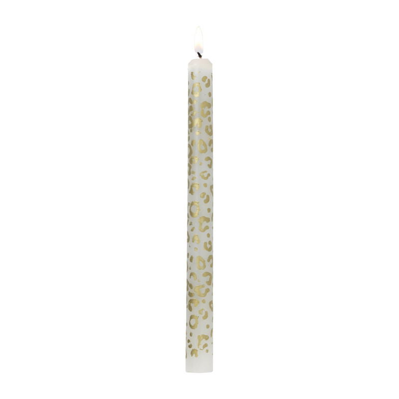 Dinerkaars animal - goud/wit - ø2.15x25 cm