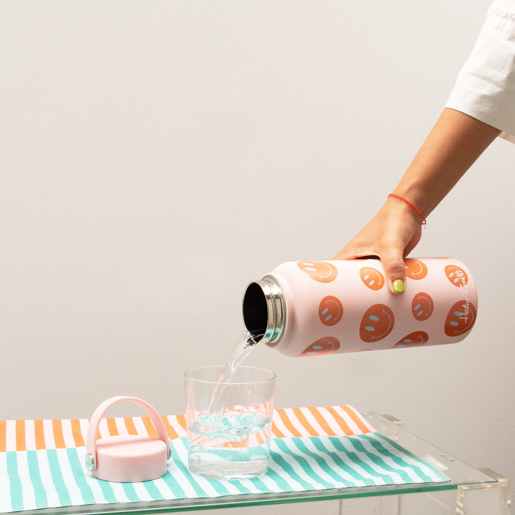 Garrafa Cap. 1L - Pink Smiley