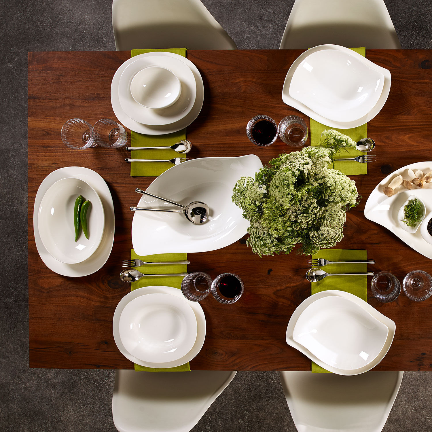 New Cottage Dinner plate White, 11.5'' x 10.1'', Premium Porcelain