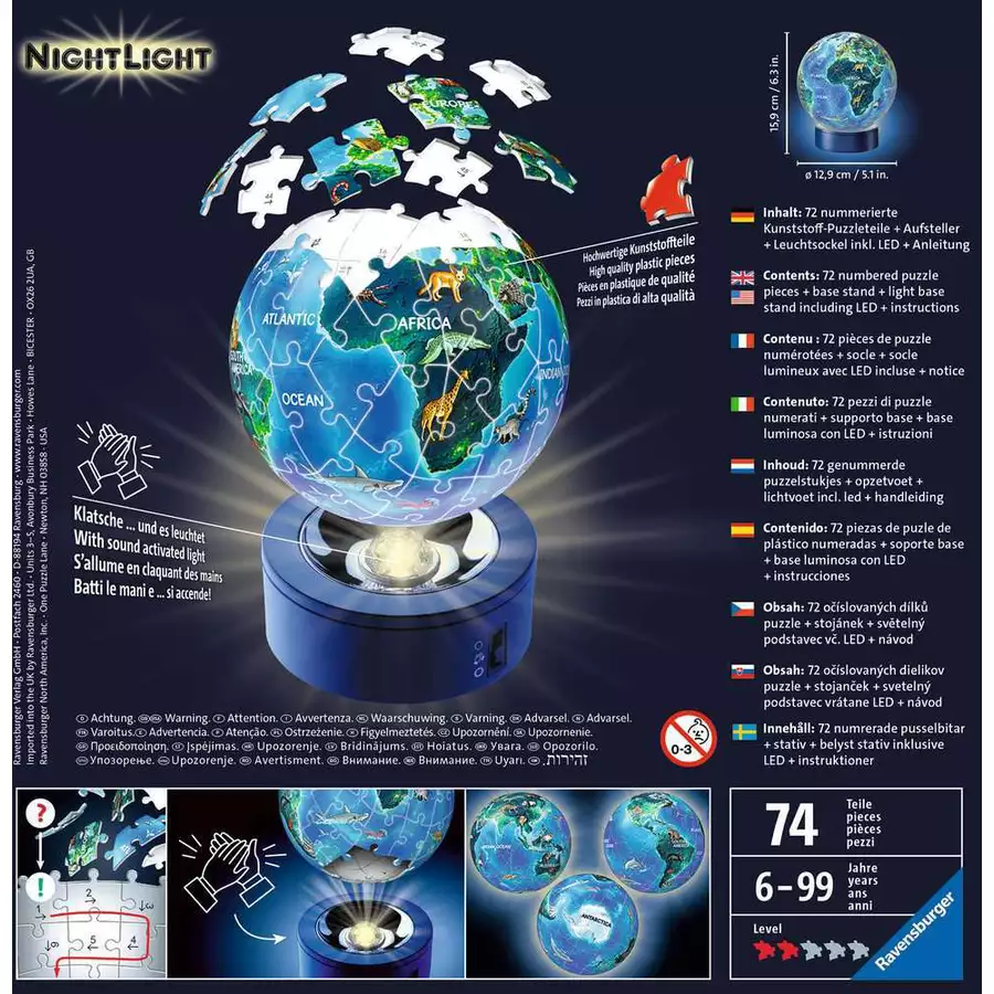 Ravensburger Nachtlicht Erde bei Nacht bunt