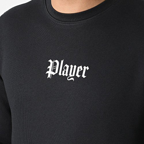 Sweat Crewneck Player Noir Blanc