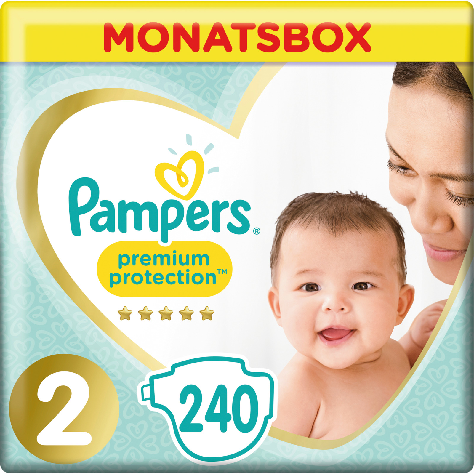 Pampers Gr. 2 Premium Protection Mini 4-8 kg Monatsbox 240er
