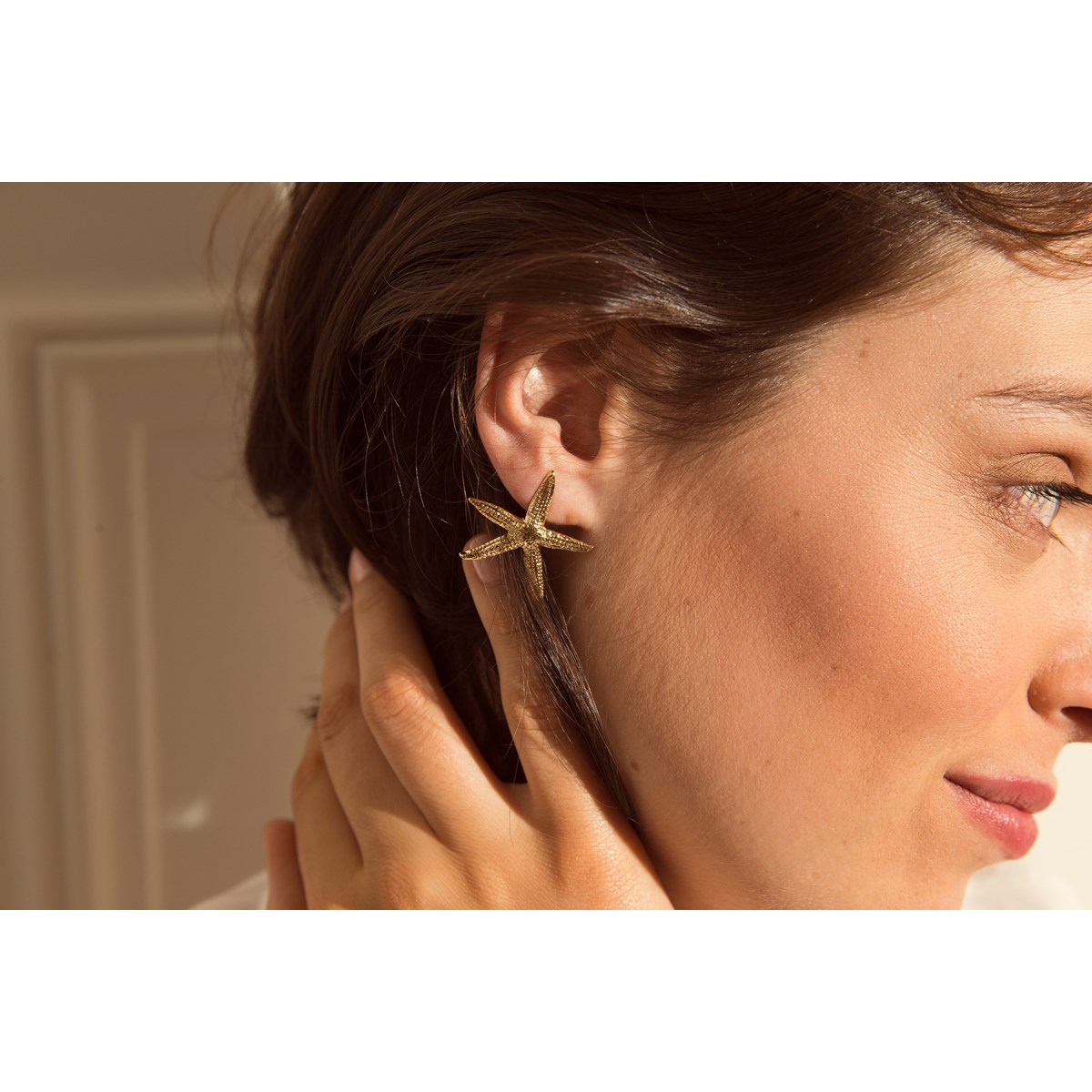 maxi boucles d'oreilles puces étoiles plaqué argent - CLÉIA