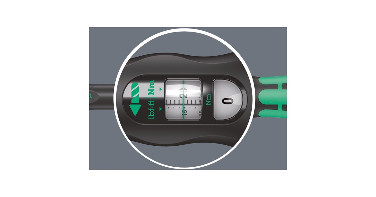 WeraBicycle Set Torque 1 draaimomentsleutel  (Zwart/groen, Click-Torque A 5 met omkeerbare ratel)