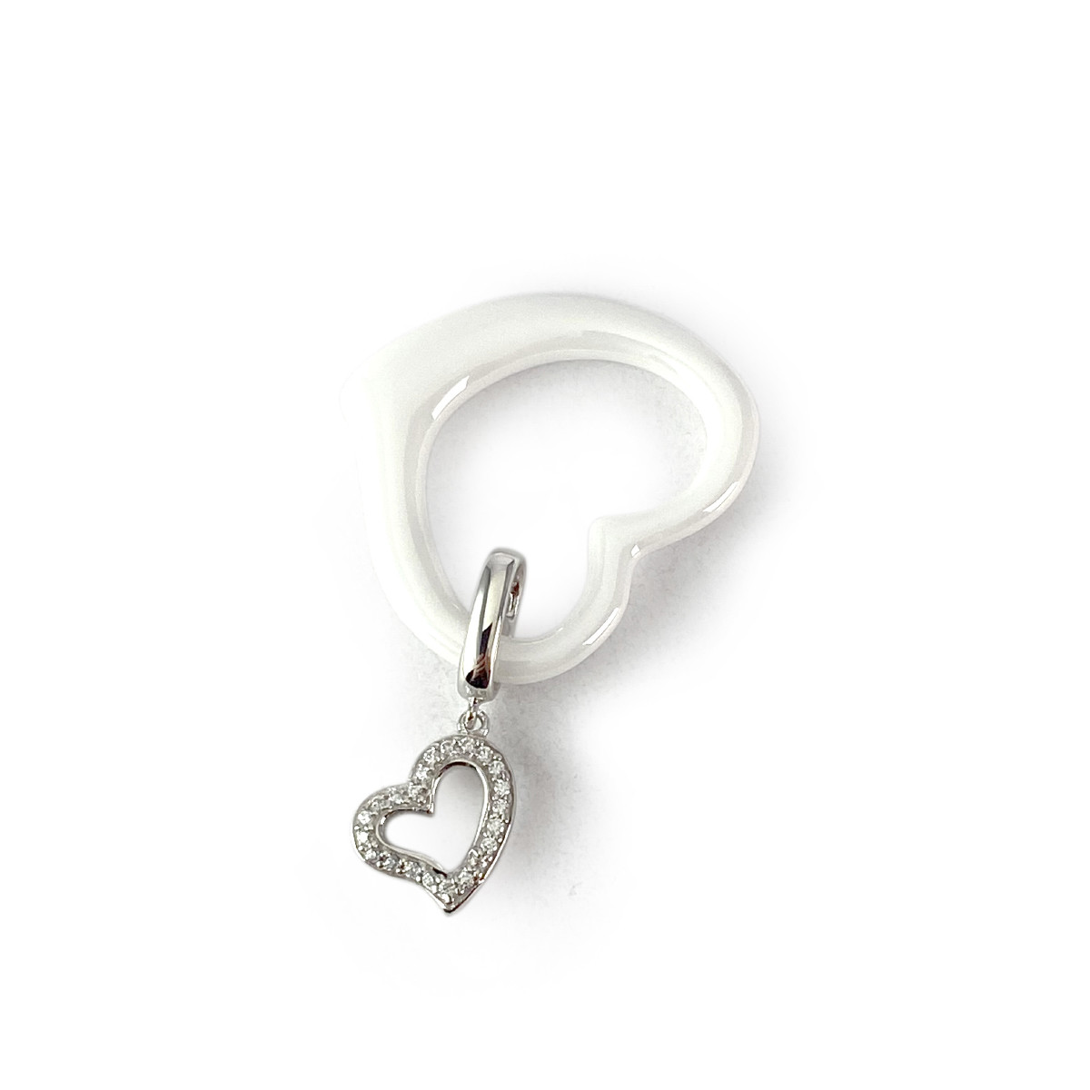 Pendentif d'occasion argent 925 céramique zirconia