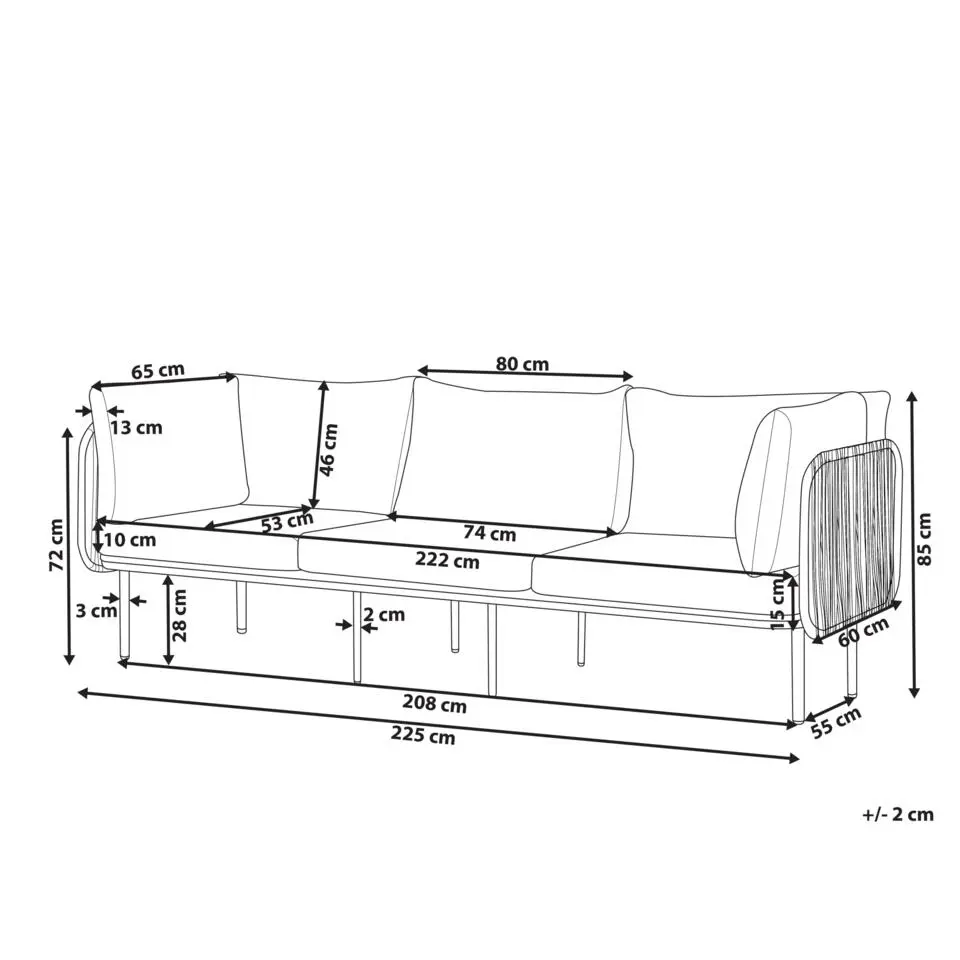 SENISE - Tuinbank - Grijs - Aluminium