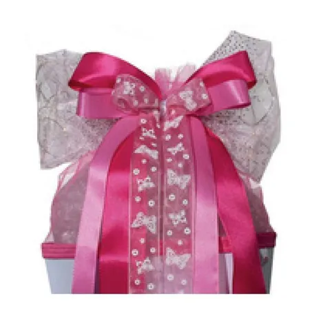 Roth LED-Schultütenschleife Pink Glamour, rosa/weiß