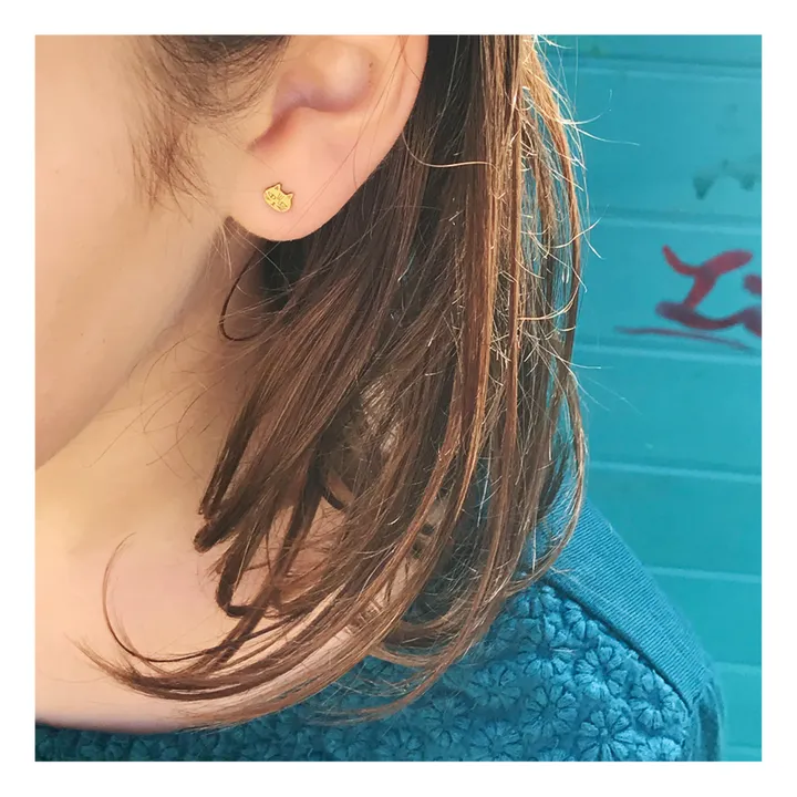 Adorabili Boucles d'oreilles Chat | Doré