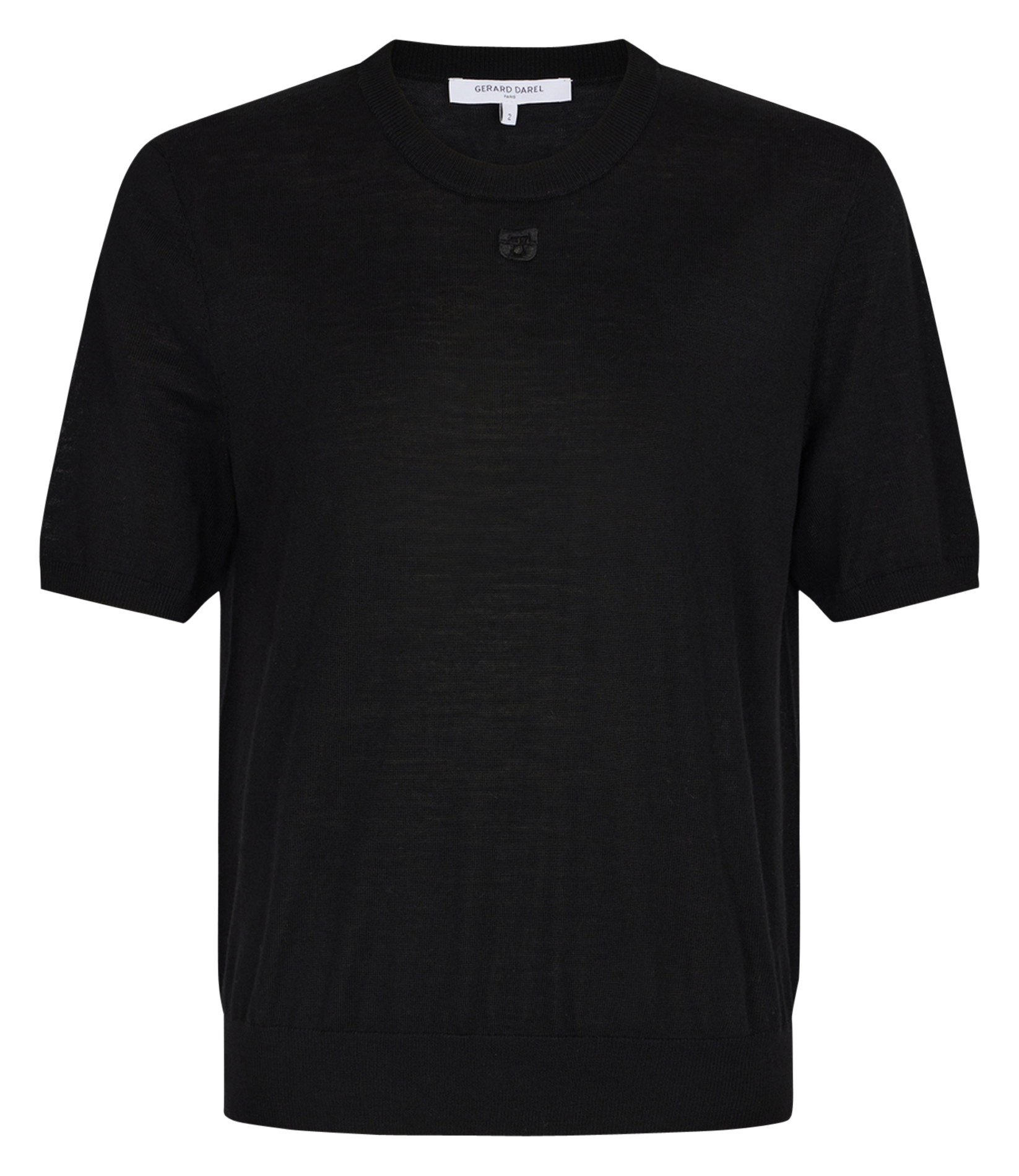 JASNA - Pull col rond droit en laine | Noir