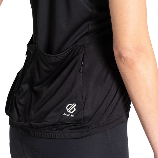 Maillot vélo DARE 2B FOLLOW THROUGH JERSEY BLACK/BLACK DASH ANIMAL