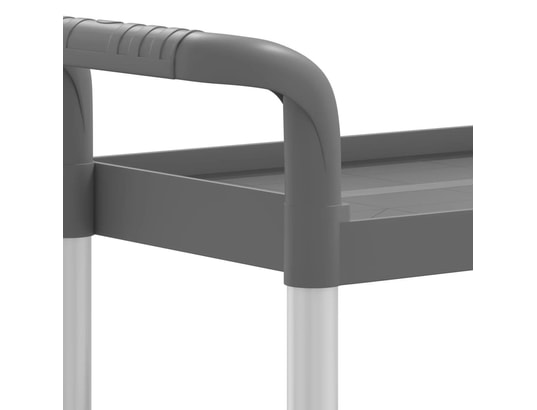 VIDAXL - Chariot à 3 niveaux gris 77x34x72 cm aluminium