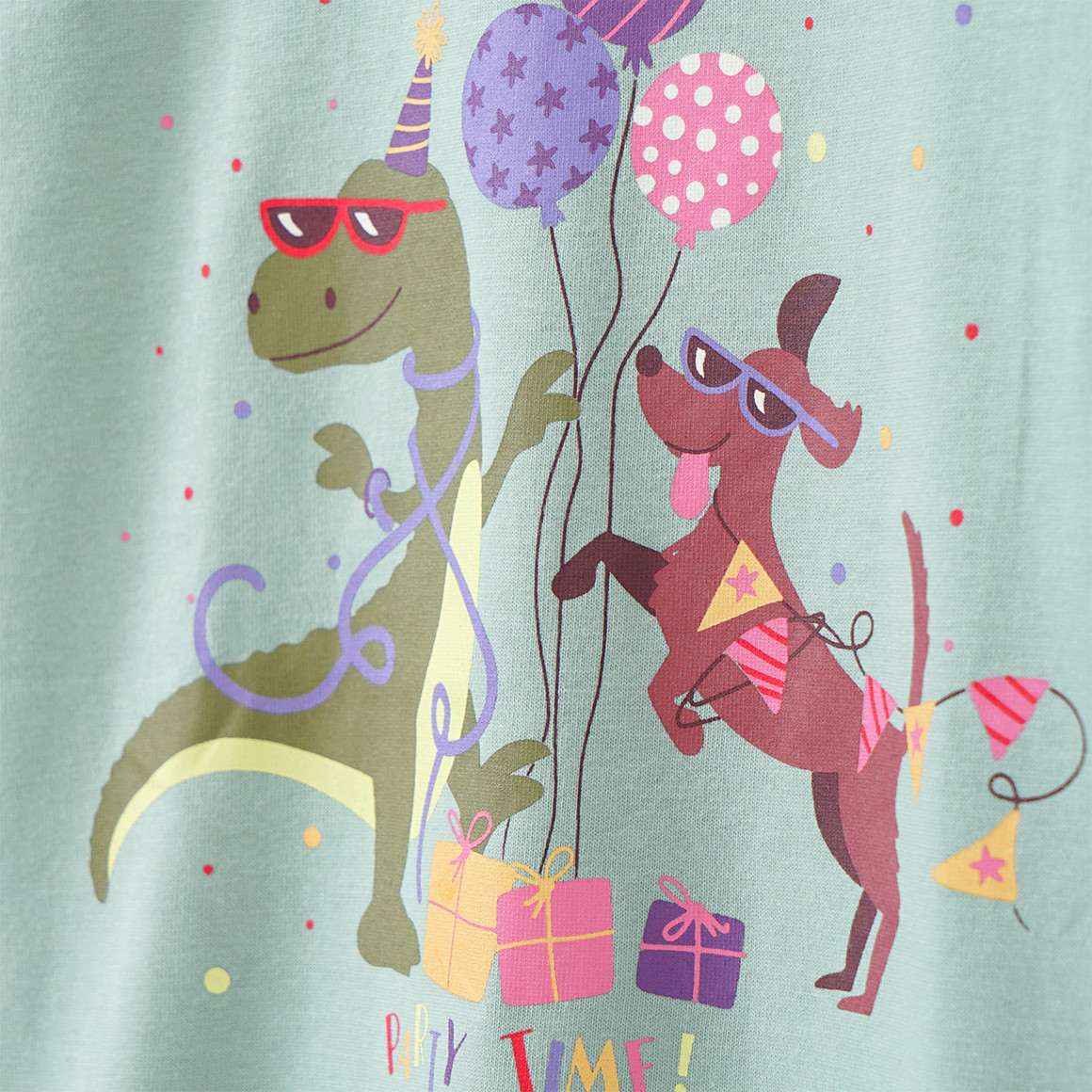 Topolino Kinder T-Shirt mit Geburtstags-Motiv mintgrün