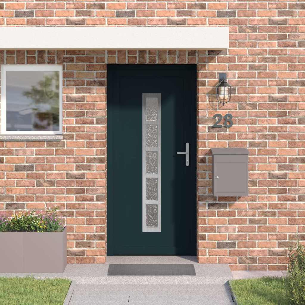 vidaXL Antraciet PVC Voordeur