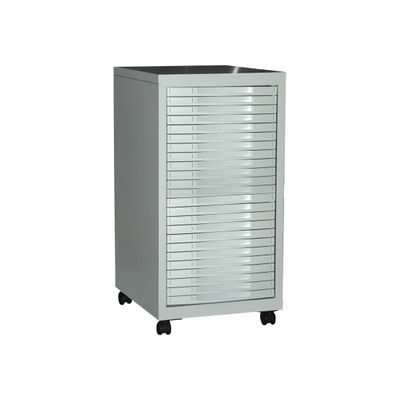 Desserte de rangement 24 tiroirs - gris/gris