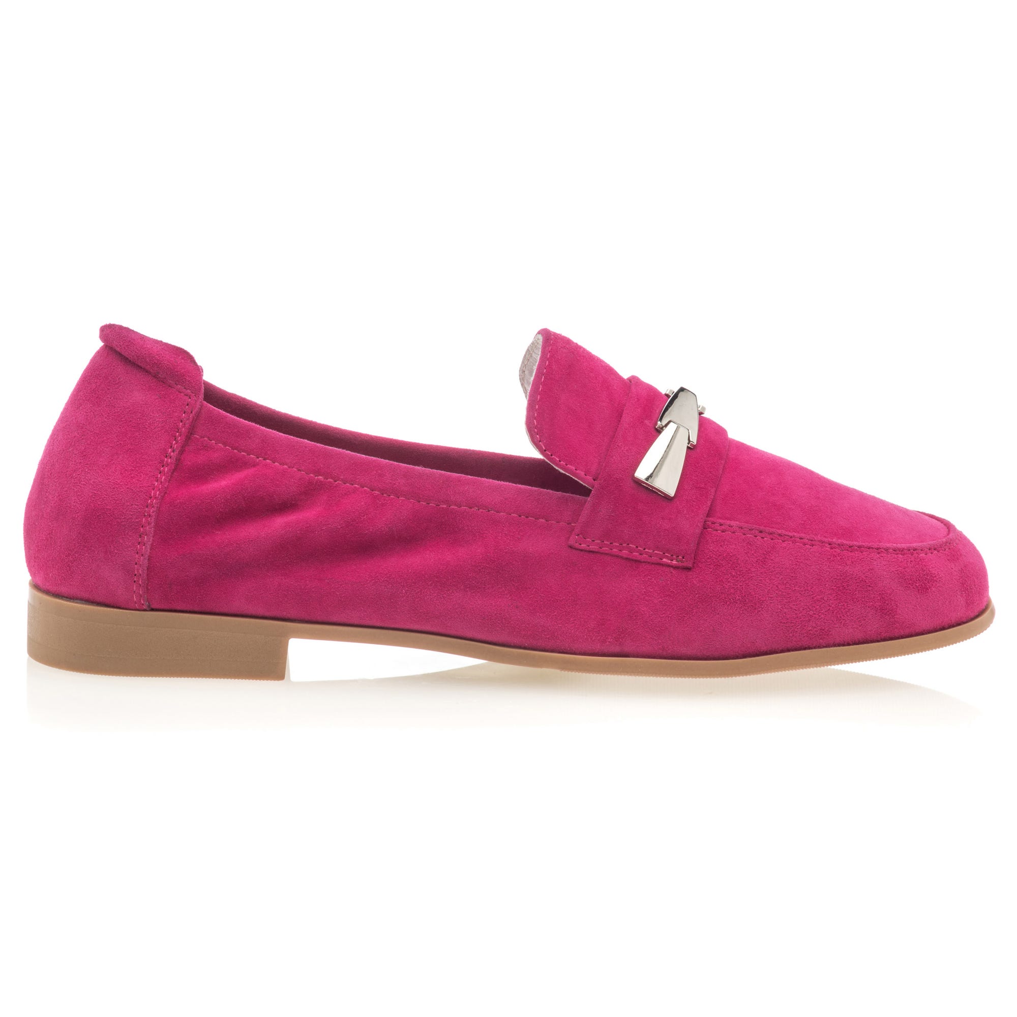 Mocassins Femme en cuir fuchsia